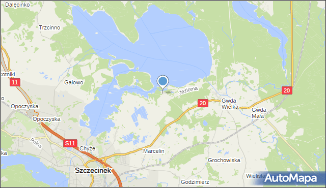 mapa Kolonia Gwda Wielka, Kolonia Gwda Wielka na mapie Targeo